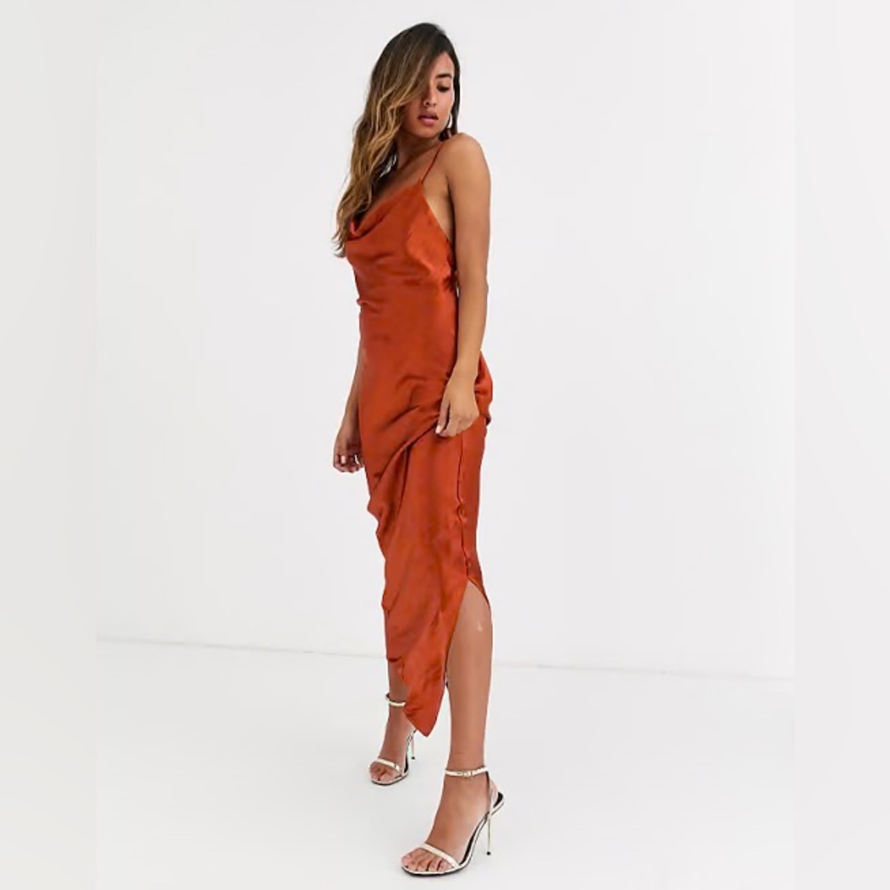 ASOS Maxi Slip Dress - Rust Color - Picture 2 of 5